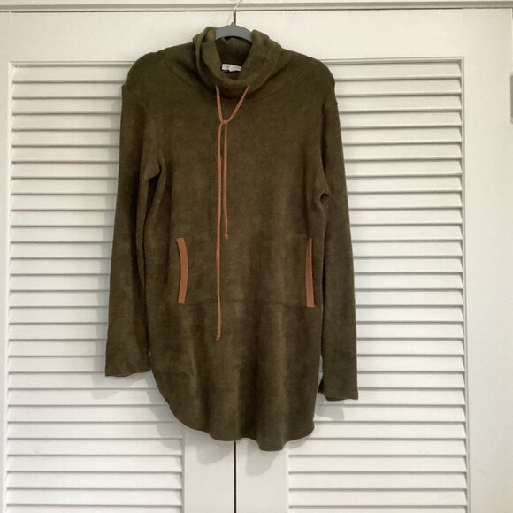Hailey & Co Olive Green Pullover Sweater Size L Lagenlook Outdoorsy Capsule - Picture 3 of 12